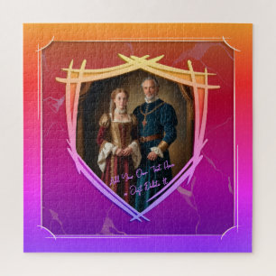 Knight Coat of Arms Medieval Old Fashioned Gift Jigsaw Puzzle