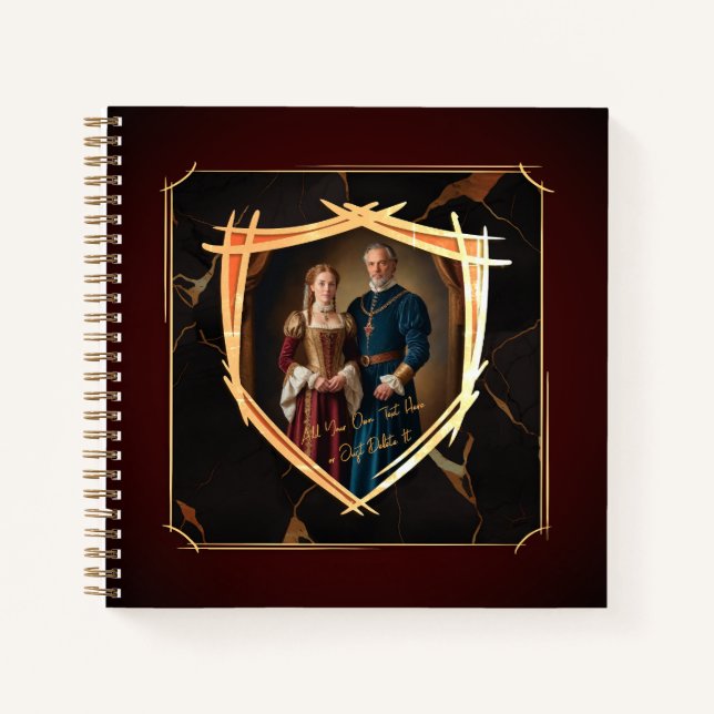 Knight Coat of Arms Medieval Old Fashioned Notebook (Front)