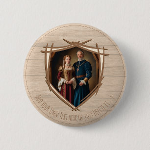 Knight Coat of Arms Medieval Old fashioned Vintage 2 Inch Round Button