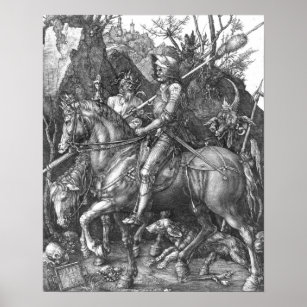 Knight, Death and the Devil, 1513 (engraving) Poster