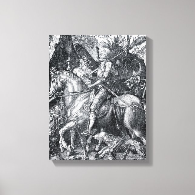 Knight, Death and the Devil - Albrecht Dürer Canvas Print (Front)