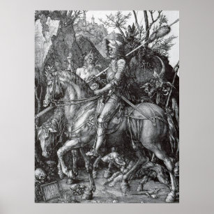 Knight, Death and the Devil - Albrecht Durer Poster