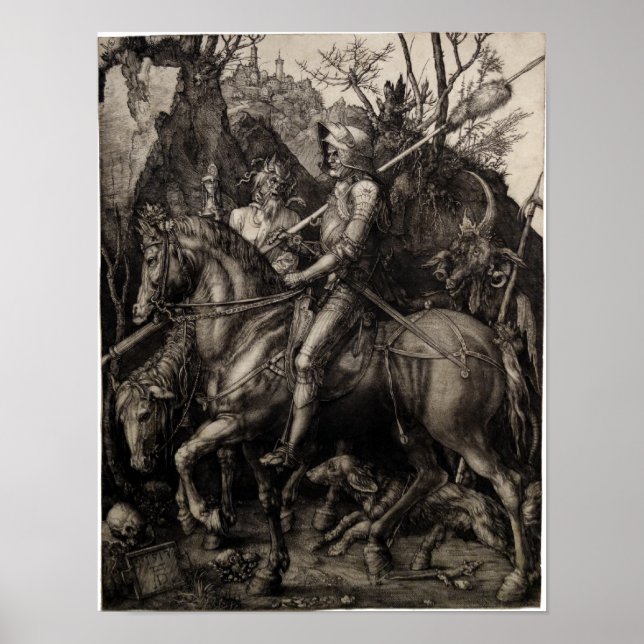 Knight, Death and the Devil by Albrecht Durer Poster (Front)