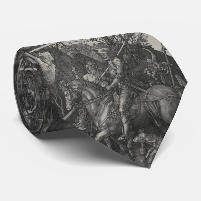Knight, Death and the Devil by Albrecht Durer Tie (Rolled)