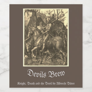 KNIGHT, DEATH AND THE DEVIL WINE LABEL