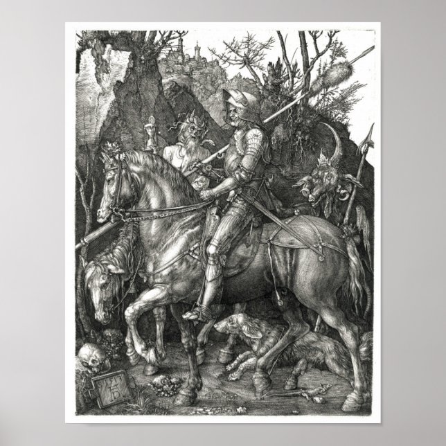 Knight, Death & the Devil - Albrecht Dürer c. 1513 Poster (Front)