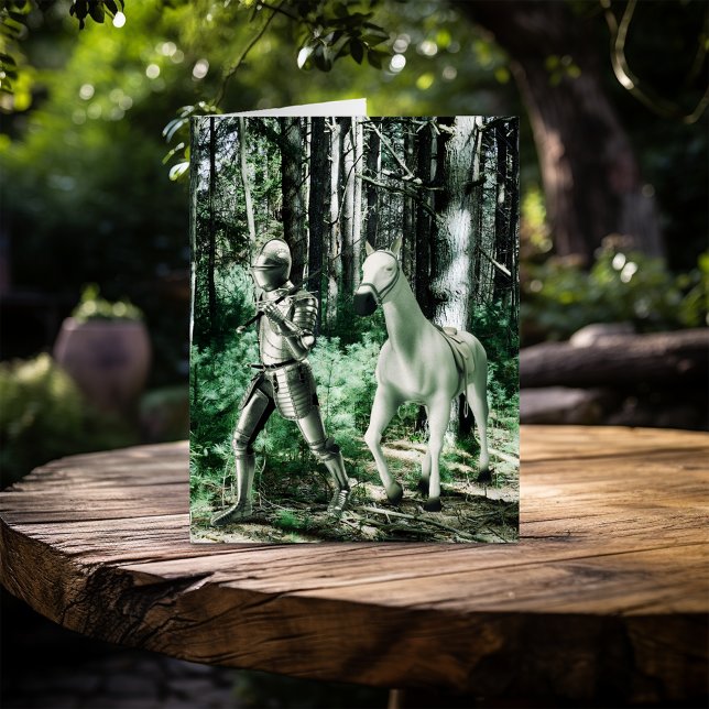 Knight Dirige Sa Carte De Voeux Cheval (Créateur téléchargé)