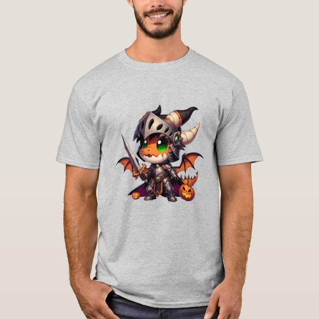 Knight Dragon Halloween T-Shirt (Front)