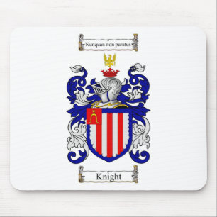 KNIGHT FAMILY CREST -  KNIGHT COAT OF ARMS MOUSE PAD