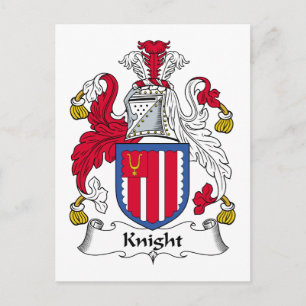 Knight Family Crest Postcard