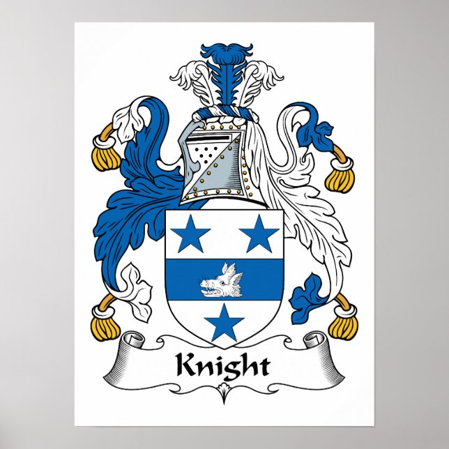 Knight Family Crest Poster (Front)