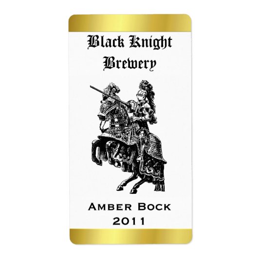 Knight Home Made Beer Label Shipping Label