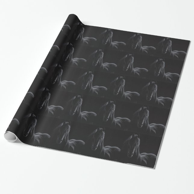 Knight Horse Collection Wrapping Paper (Unrolled)