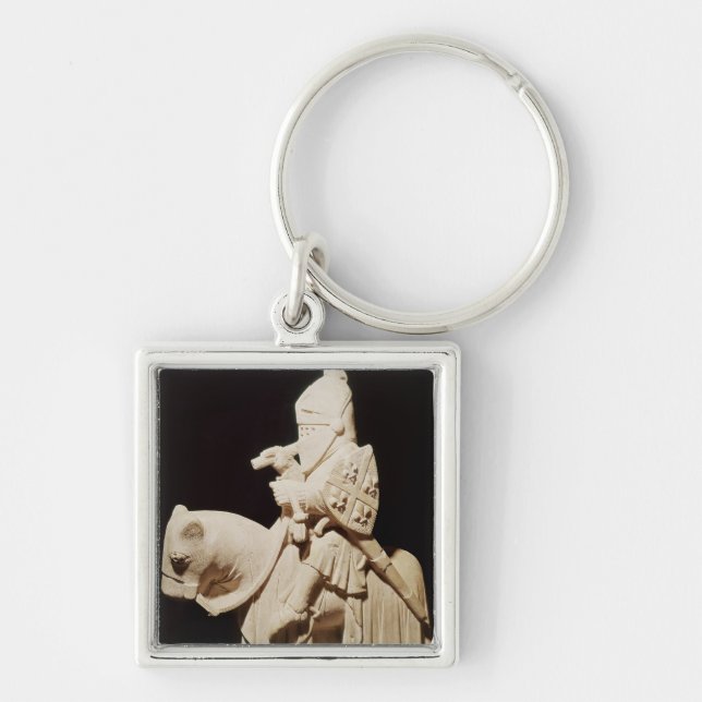 Knight in armour on his horse keychain (Front)