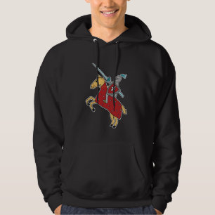 Knight In Horse Medieval Knights Ren Faire Joustin Hoodie