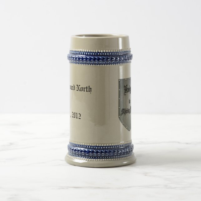 Knight in Shining Armour Shield Beer Stein (Center)