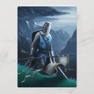 Knight invitation/postcard invitation