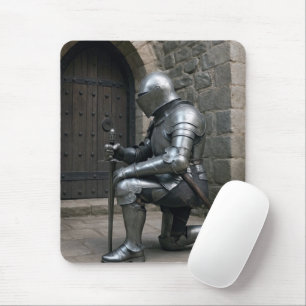 Knight Kneeling at the Castle Door Mouse Pad