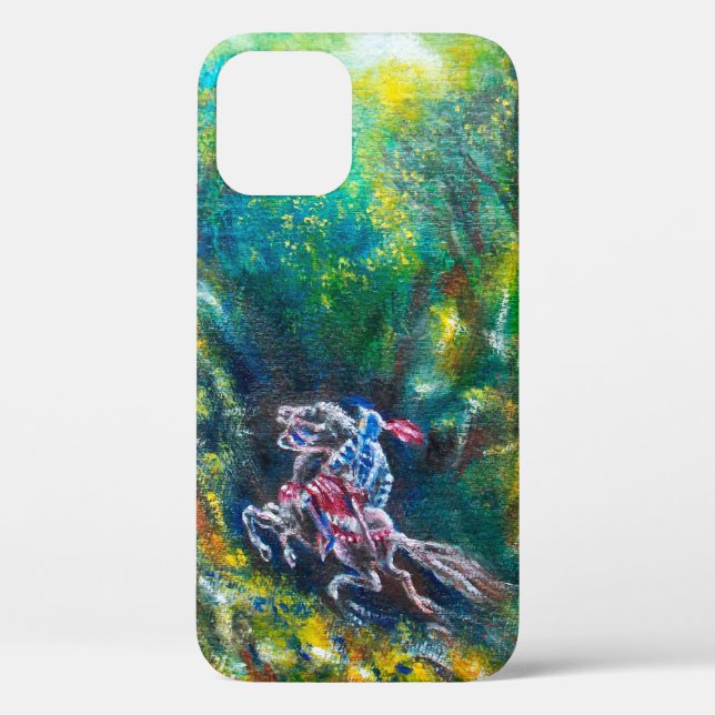 KNIGHT LANCELOT ,HORSE RIDING IN GREEN FOREST Case-Mate iPhone CASE (Back)