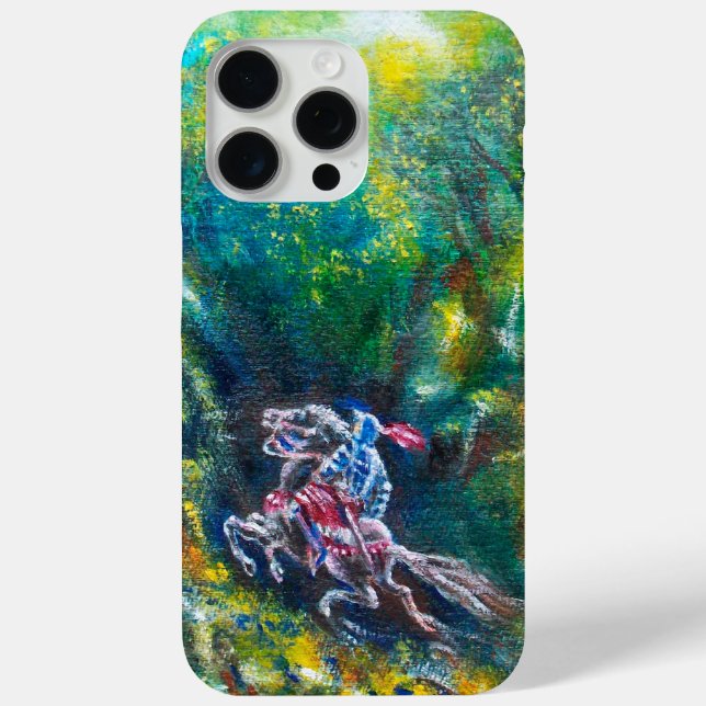 KNIGHT LANCELOT ,HORSE RIDING IN GREEN FOREST Case-Mate iPhone CASE (Back)