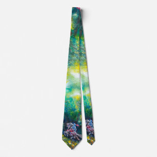 KNIGHT LANCELOT ,HORSE RIDING IN GREEN FOREST TIE