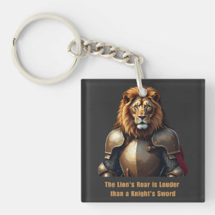 Knight lion keychain