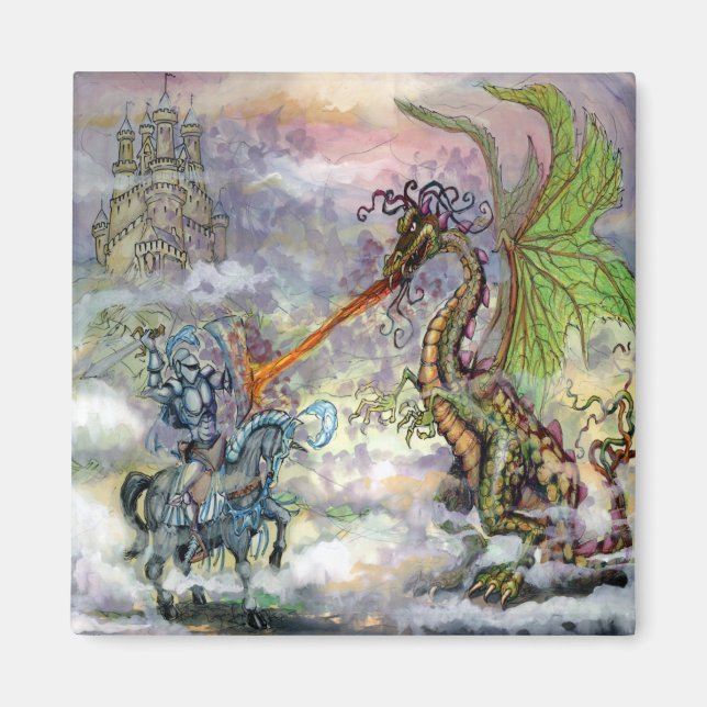 Knight n Dragon Magnet (Front)