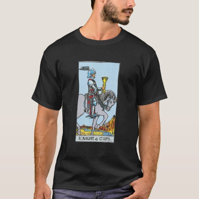 Knight of Cups  King of Cups Tarot Card T-Shirt (Front)