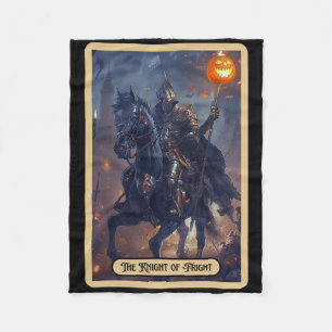 Knight Of Fright Halloween Rider Halloween Tarot C Fleece Blanket