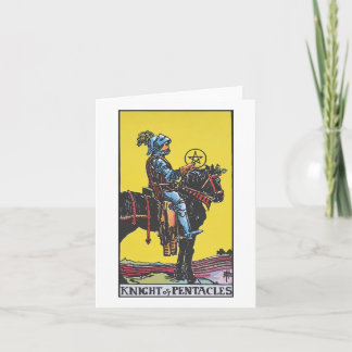 Knight of pentacles blank card