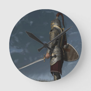 Knight of the Storm Round Clock