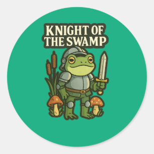 Knight of the Swamp – Cute Frog Knight Sticker