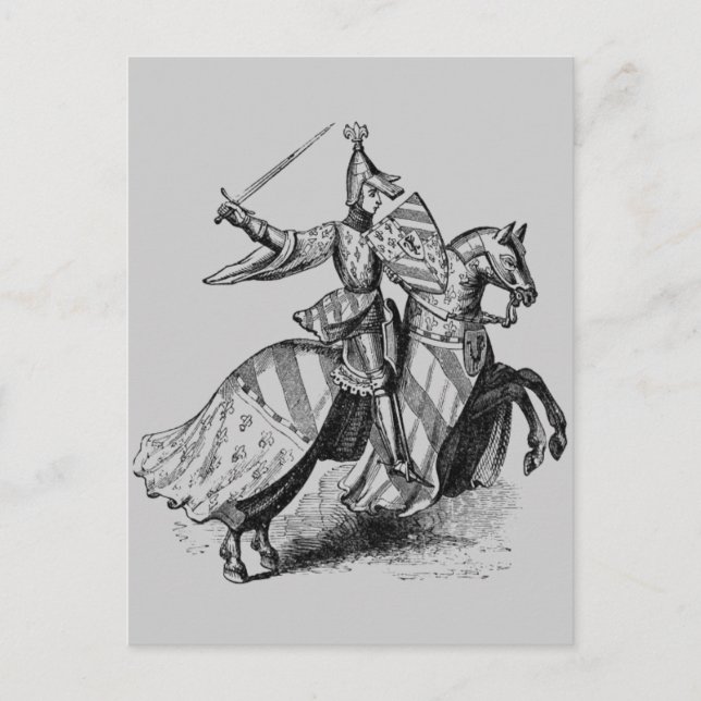 Knight on Horseback Postcard (Front)