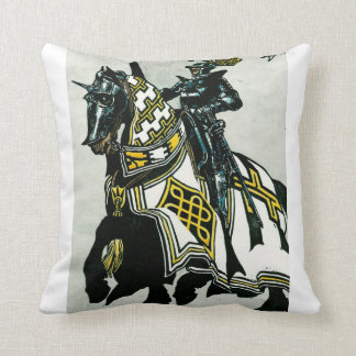 Knight On Horseback Throw Pillow
