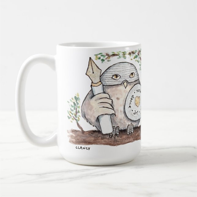 Knight Owl Coffee Mug (Left)