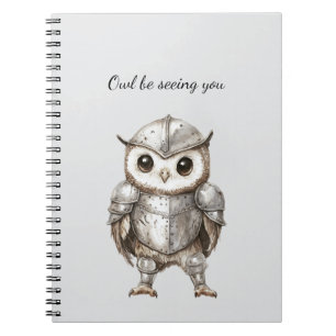 Knight Owl in Shining Armor Notebook