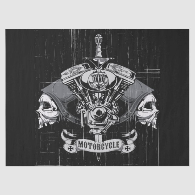 knight pistons motorcyle tissue paper (Front)