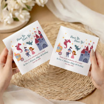 Knight & Princess, Dragon, Castle Birthday Party