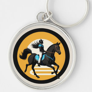 Knight Riding a Horse Keychain