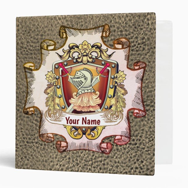 Knight Shield Surname Binder (Front/Inside)