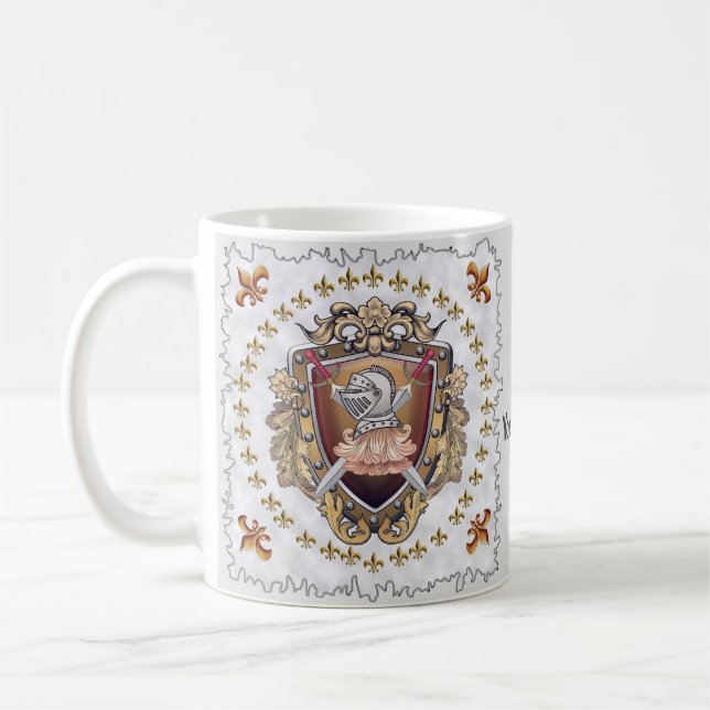 Knight Shield Surname Coffee Mug (Left)