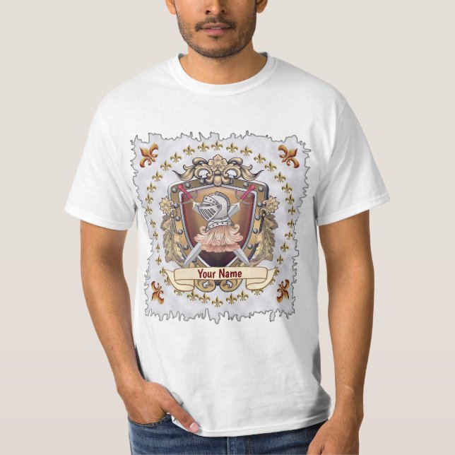 Knight Shield Surname T-Shirt (Front)