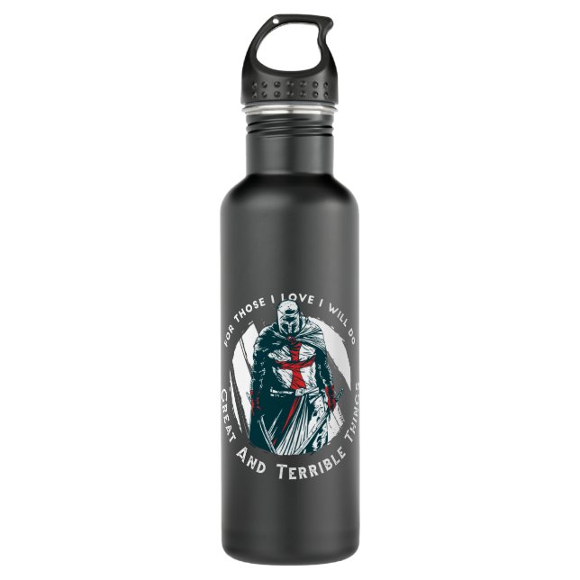 Knight templar 710 ml water bottle (Front)