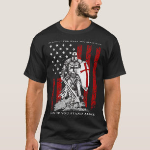 Knight Templar American Flag T-Shirt