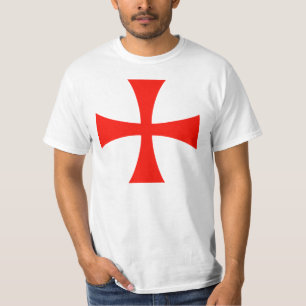 Knight Templar Cross White T-Shirt