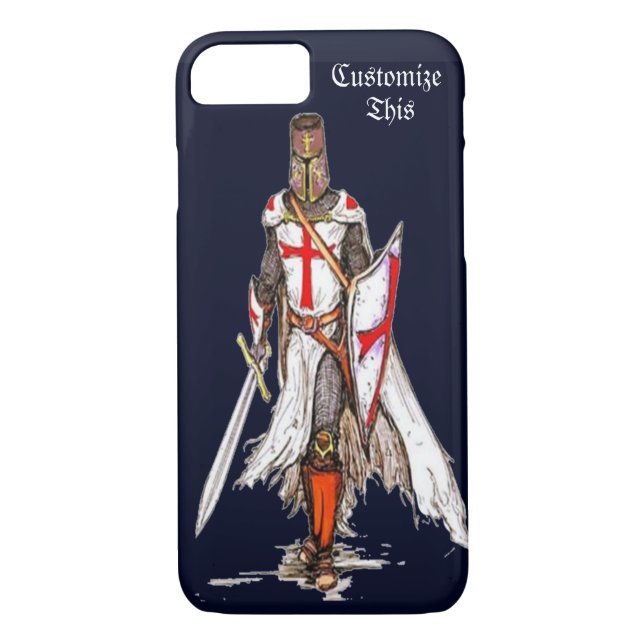knight templar crusader iPhone 7 case cover (Back)