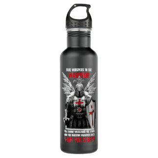 Knight Templar Fate Whispers To The Warrior Christ 710 Ml Water Bottle