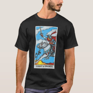 Knight Templar Knight Of Swords Occult Tarot Card T-Shirt