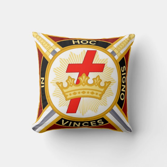 Knight Templar Throw Pillow (Front)