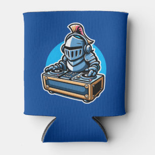 Knight Turntablist - Medieval DJ Fusion Art Can Cooler